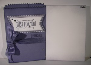 Just For You Treat Bag Card