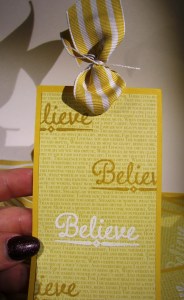 Believe Bookmark with Lighthearted Leaves