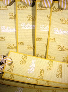 Believe Bookmark with Lighthearted Leaves